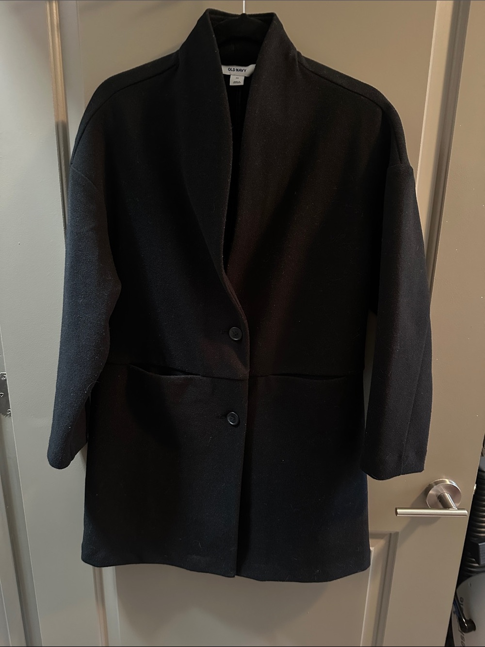 Old Navy Black Shawl Collar Pea Coat